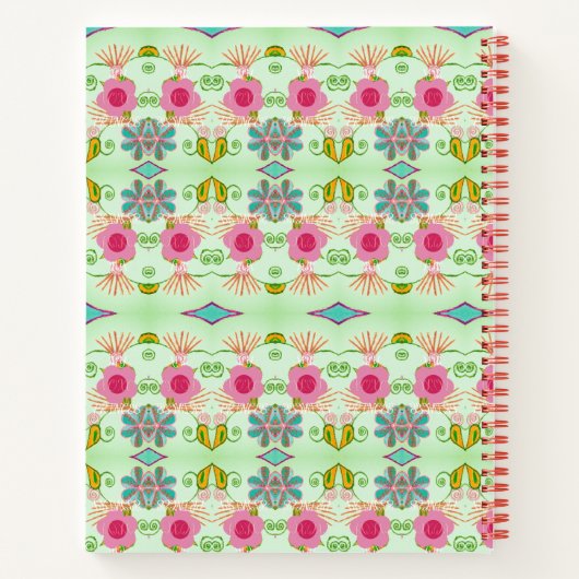 魅力的な折衷庭園:多様なフローラ美しい ノートブック (裏面)