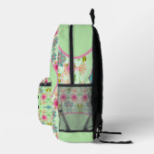 魅力的な折衷庭園:多様なフローラ美しい プリントバックパック (右)