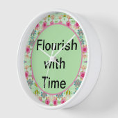 魅力的な折衷庭園：多様なフローラ美しい 壁時計 (傾斜)