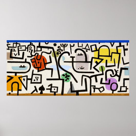 魅力的な抽象化:リッチポートby Paul Klee ポスター (正面)