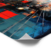 魅力的な抽象芸術絵を描のポスター – 解放 ポスター (角)