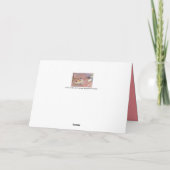 魅力的な日本のアプリコットの花 サンキューカード (裏面)