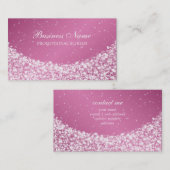 魅力的な星の輝きのピンク 名刺 (正面/裏面)