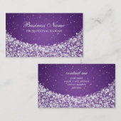 魅力的な星の輝きの紫色 名刺 (正面/裏面)