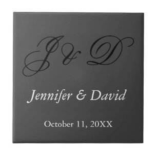 魅力的な書道台本モノグラ結婚ムの タイル