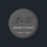 魅力的な書道台本モノグラ結婚ムの マグネット<br><div class="desc">シンプルなミニマルモダンデザイン。彼らは全シンプルて魅力的モダンだ。</div>