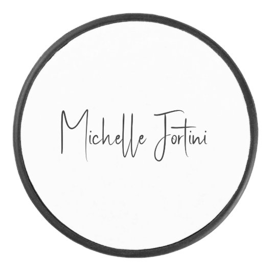 魅力的な書道白ミニマルモダンリスト アイスホッケーパック (正面)