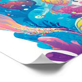 魅力的な水中の人魚 ポスター (角)