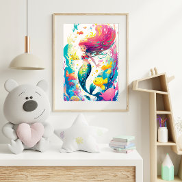 魅力的な水中の人魚 ポスター