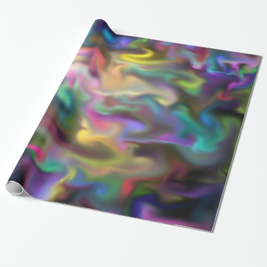 魅力的な流体包み紙 ラッピングペーパー (アンロールド)