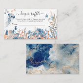 魅力的な海下おむつラッフルベビーシャワー エンクロージャーカード (正面/裏面)
