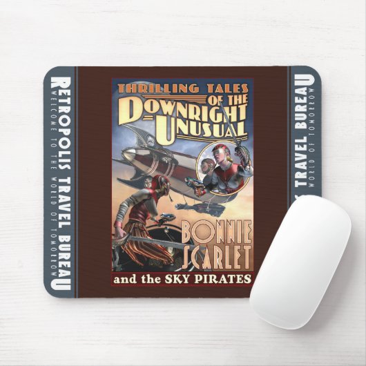 魅力的な深紅及び空の海賊マウスパッド マウスパッド (マウス)