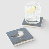 魅力的な渡るカモメの大理石のコースター ストーンコースター (横)