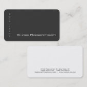 魅力的な灰色の白魅力的の名刺 名刺 (正面/裏面)