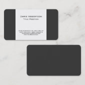 魅力的な灰色の白魅力的の名刺 名刺 (正面/裏面)