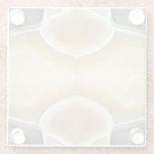 魅力的な灰色ベージュ瑪瑙の宝石用原石の水晶パターン ガラスコースター (裏面)