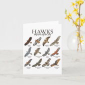 魅力的な猛禽類 – タカの種類 カード (黄色い花)