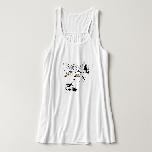 魅力的な猫のチュニック タンクトップ (デザイン正面)