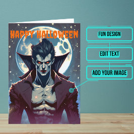 魅力的な男性ヴァンパイアハロウィーン カード