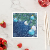 魅力的な白いクリスマス スタンダードカクテルナプキン (インサイチュ)