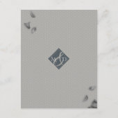 魅力的な白およびモモの花柄のシャクヤク エンクロージャーカード (裏面)