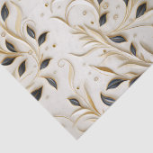 魅力的な白金ゴールドと黒のシームレスなパターン 薄葉紙 (詳細)