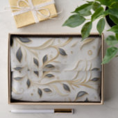 魅力的な白金ゴールドと黒のシームレスなパターン 薄葉紙 (ギフト)