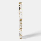 魅力的な白金ゴールドと黒のシームレスなパターン Case-Mate iPhoneケース (裏面 / 左)