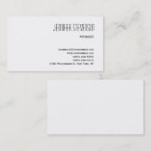 魅力的な白黒コンサルタントの名刺 名刺 (正面/裏面)