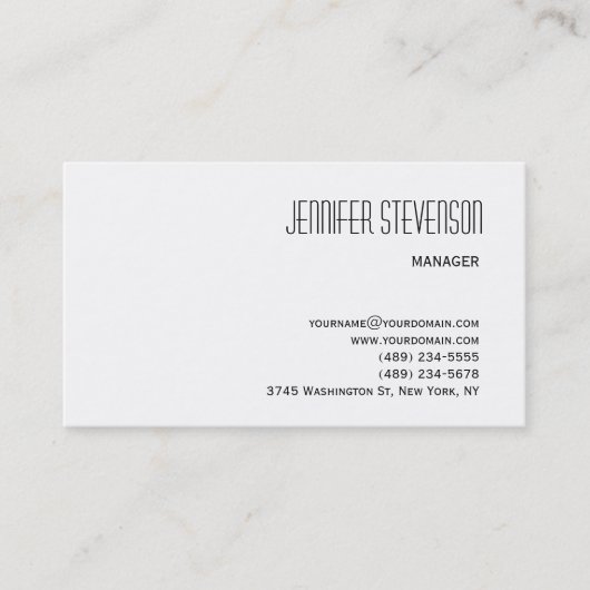 魅力的な白黒コンサルタントの名刺 名刺 (正面)