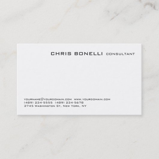 魅力的な白黒トレンディー名刺 名刺 (正面)