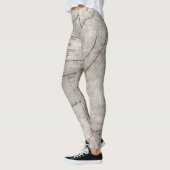 魅力的な白黒プリント：若い女の子の間 レギンス (左)