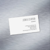 魅力的な白黒モダンミニマリスト マグネット名刺 (インサイチュ)