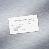 魅力的な白黒モダンミニマリスト マグネット名刺 (インサイチュ)