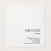 魅力的な白黒モダンミニマリスト 名刺 (外部フラット)