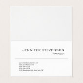 魅力的な白黒モダンミニマリスト 名刺 (外部フラット)