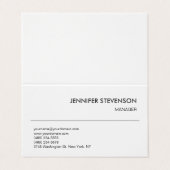 魅力的な白黒モダンミニマリスト 名刺 (外部フラット)