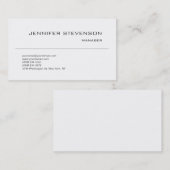 魅力的な白黒モダンミニマリスト 名刺 (正面/裏面)