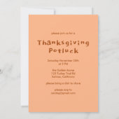 魅力的な秋の村の感謝祭パーティー 招待状 (裏面)