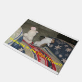 魅力的な精神病院への歓迎 ドアマット (アングル)