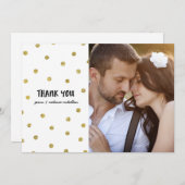 魅力的な紙吹雪|フェイクなホイルの結婚式は感謝していしています サンキューカード (正面/裏面)