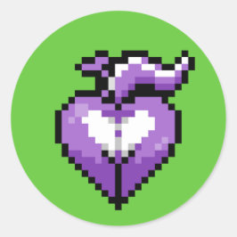 魅力的な紫のスカンクステッカー ラウンドシール