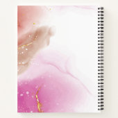 魅力的な紫色のピンクの金ゴールドカスタマイズ ノートブック (裏面)