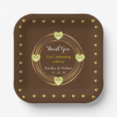 魅力的な結婚パーティーイベント ペーパープレート (正面)