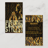 魅力的な美しいの女の子のlFashionのスタイリストのメーキャップアーティスト 名刺 (正面/裏面)