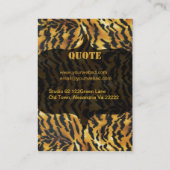 魅力的な美しいの女の子のlFashionのスタイリストのメーキャップアーティスト 名刺 (裏面)