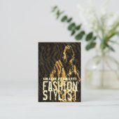 魅力的な美しいの女の子のlFashionのスタイリストのメーキャップアーティスト 名刺 (スタンド正面)