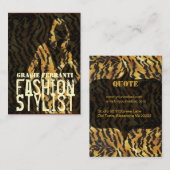 魅力的な美しいの女の子のlFashionのスタイリストのメーキャップアーティスト 名刺 (正面/裏面)