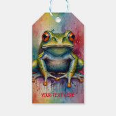 魅力的な美しいカエルを発見 ギフトタグ (正面)