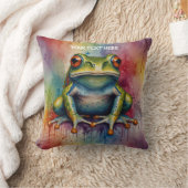 魅力的な美しいカエルを発見 クッション (ブランケット)